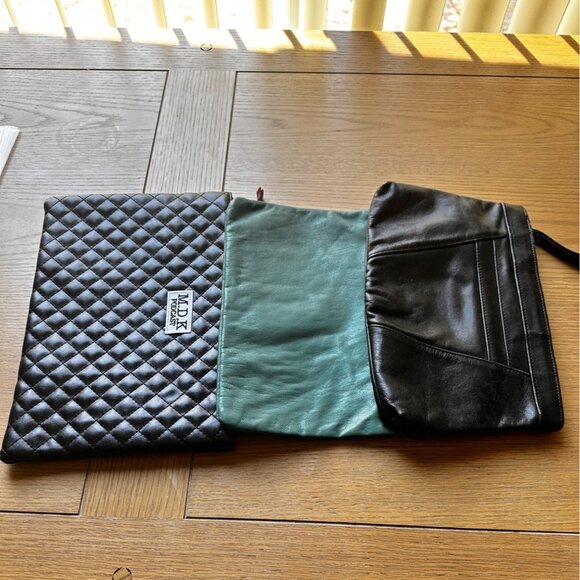 Handbags Lot of Three Faux Leather Multi Purpose Clutch Bag With Wristlet Strap - Picture 9 of 10